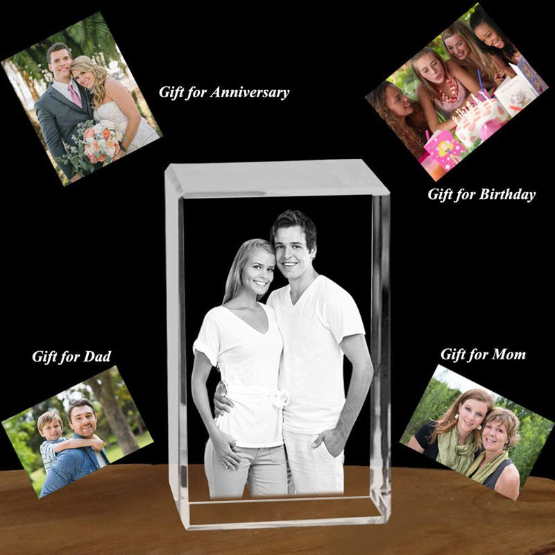 ✨ Personalized Airplane Crystal — Custom Laser-Engraved Photo Display