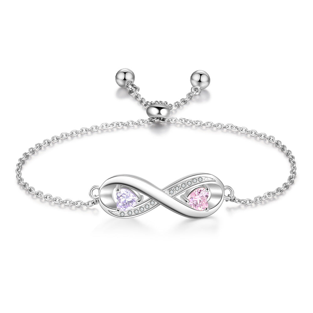 Personalized Carving Name Bracelet Birthstone