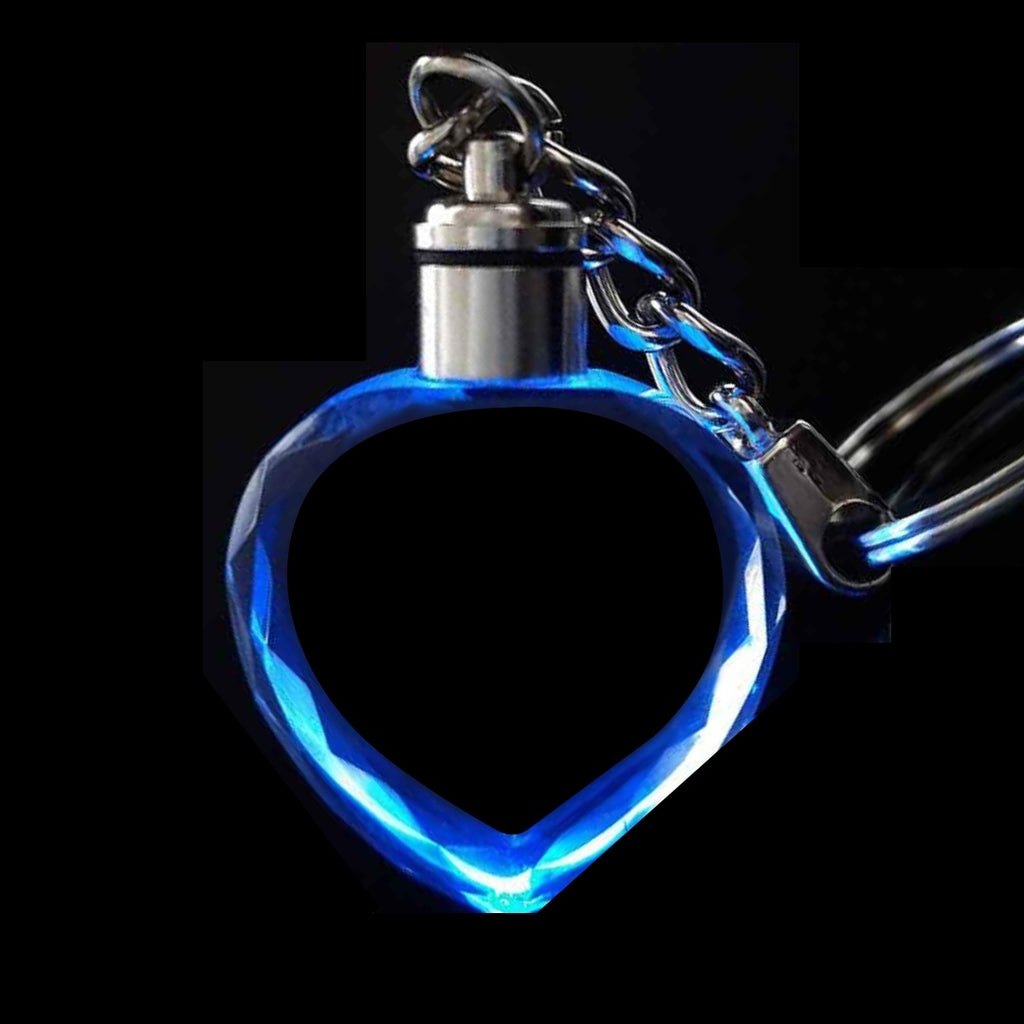 ✨ Personalized Crystal Photo Keychain — Custom Laser Engraved with Colorful LED Light