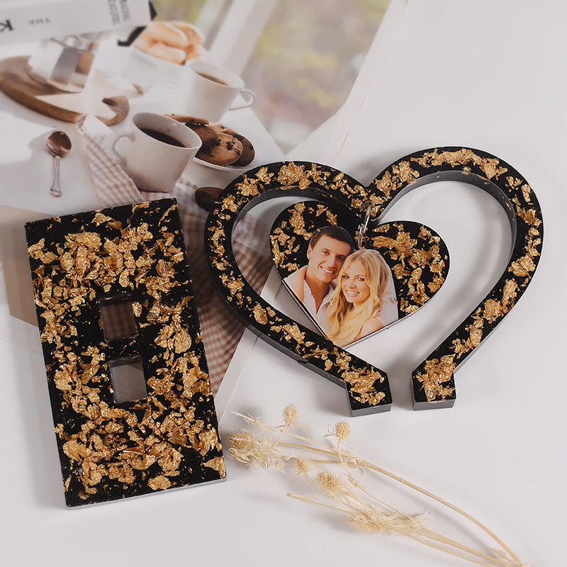 ✨ DIY Crystal Photo Frame Mold — Heart-Shaped Resin Frame for Custom Love Photos
