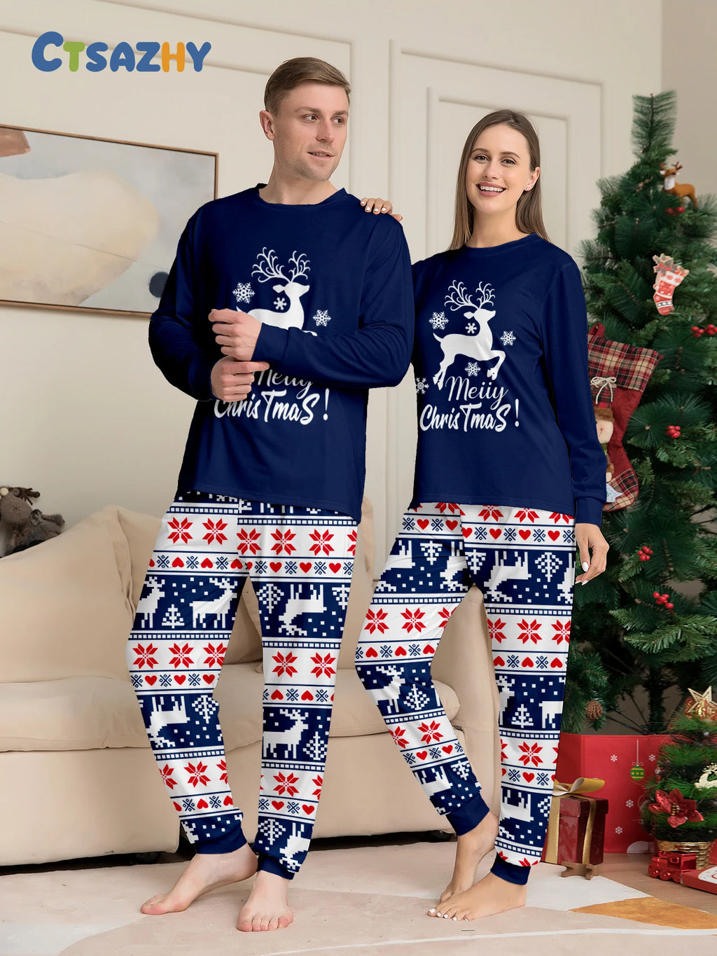 Christmas Parent - Child Pjs - Adorable Snowman, Santa & Plaid Patterns, Perfect for Family