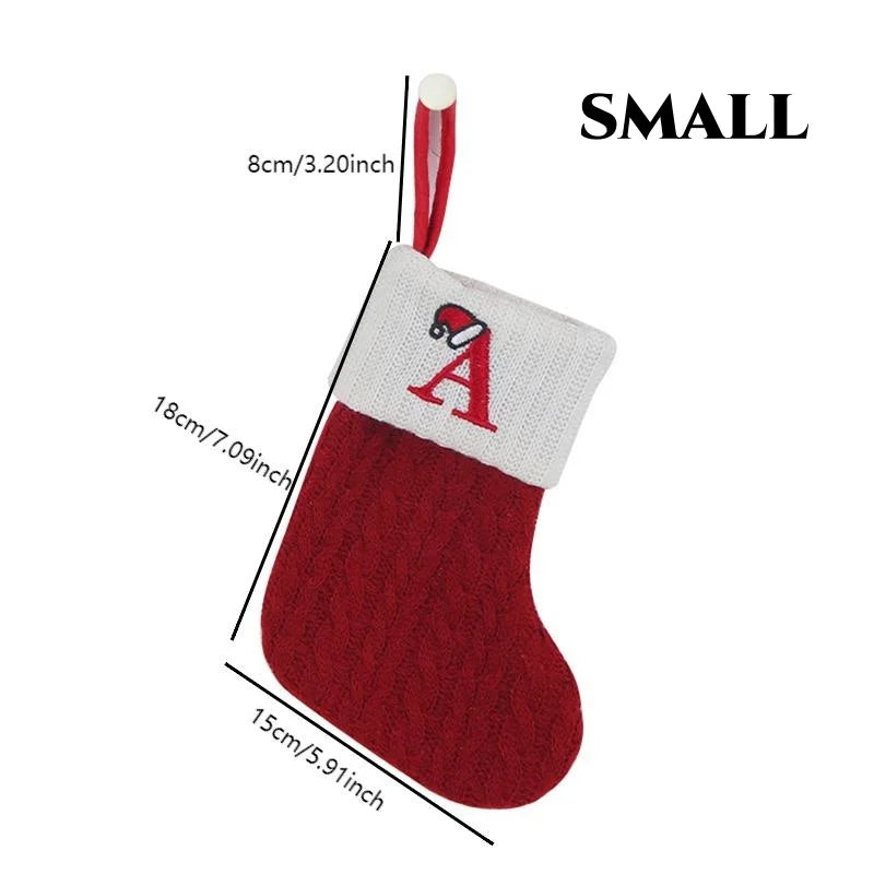✨ Personalized Christmas Alphabet Knitted Stockings