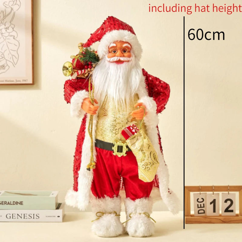 ✨ 60cm Santa Claus Plush Doll — Christmas Home Decoration & Tree Ornament