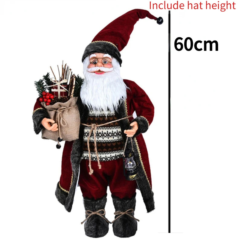 ✨ 60cm Santa Claus Plush Doll — Christmas Home Decoration & Tree Ornament
