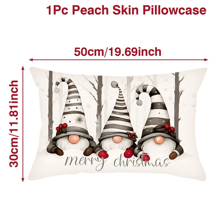 ✨ Christmas Lumbar Pillow Covers — Festive Santa & Holiday Designs for Home Décor