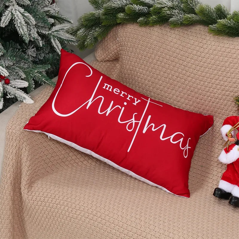 ✨ Christmas Lumbar Pillow Covers — Festive Santa & Holiday Designs for Home Décor