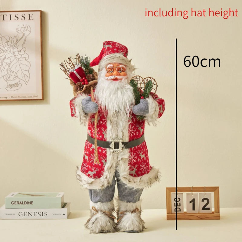 ✨ 60cm Santa Claus Plush Doll — Christmas Home Decoration & Tree Ornament