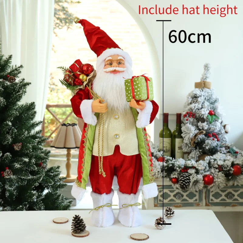 ✨ 60cm Santa Claus Plush Doll — Christmas Home Decoration & Tree Ornament