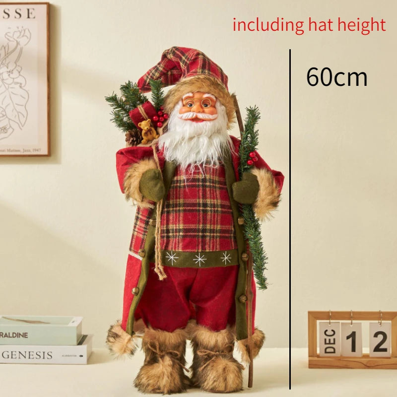 ✨ 60cm Santa Claus Plush Doll — Christmas Home Decoration & Tree Ornament