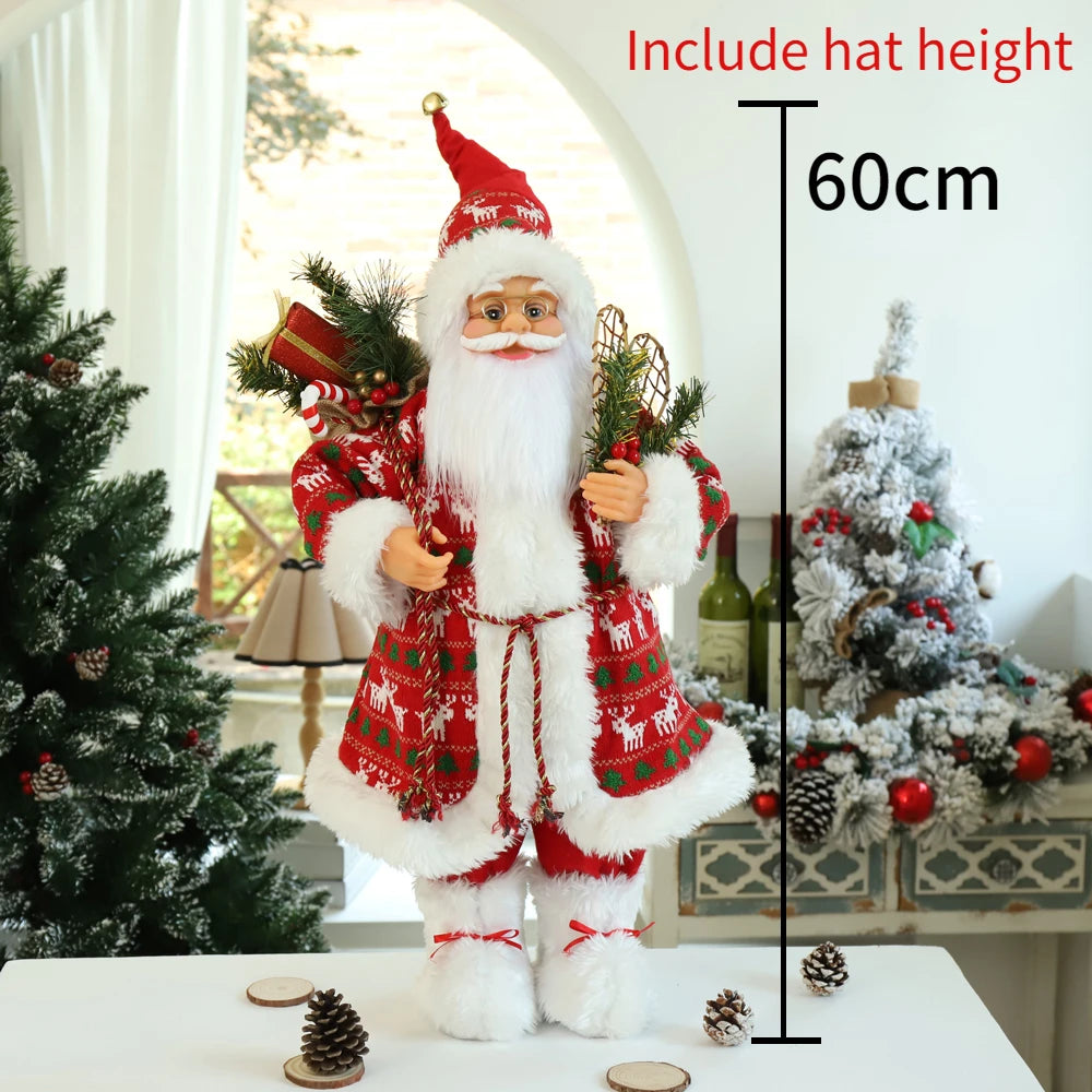 ✨ 60cm Santa Claus Plush Doll — Christmas Home Decoration & Tree Ornament