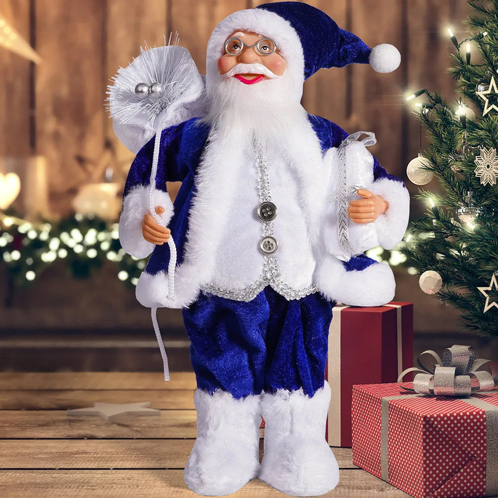 ✨ 12-Inch Standing Santa Claus Decoration — Christmas Home Ornament