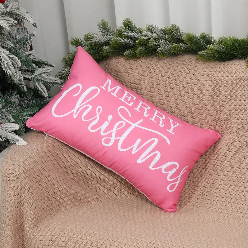 ✨ Christmas Lumbar Pillow Covers — Festive Santa & Holiday Designs for Home Décor