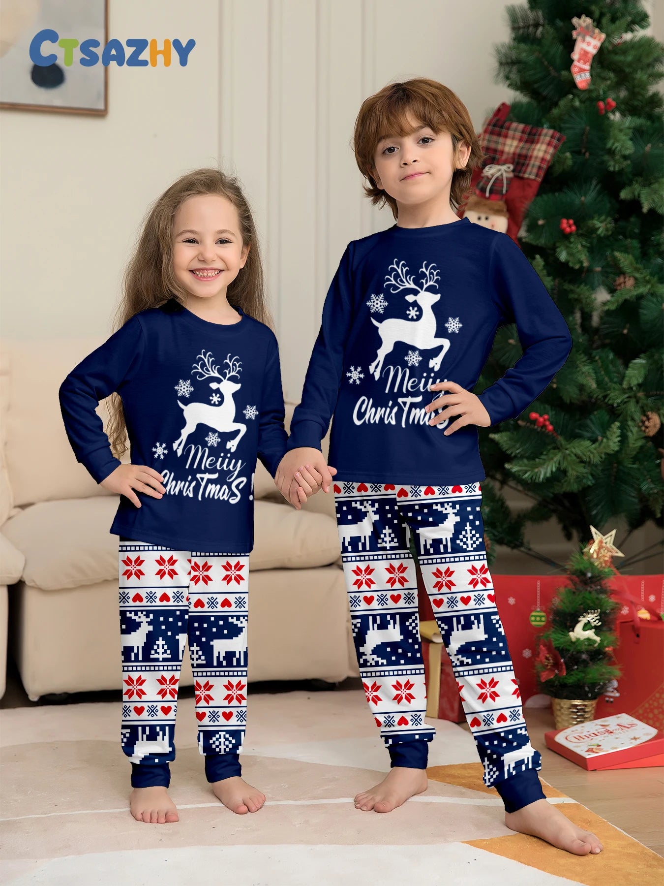 Christmas Parent - Child Pjs - Adorable Snowman, Santa & Plaid Patterns, Perfect for Family