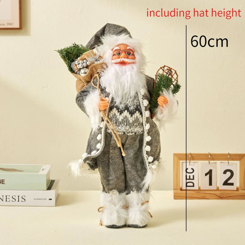 ✨ 60cm Santa Claus Plush Doll — Christmas Home Decoration & Tree Ornament