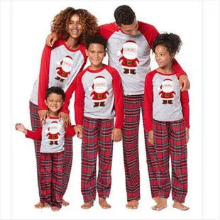 Cotton Mother Kids Family Matching Christmas Pajama Sets Letter Print Parent-child Brother Sister Look Sleepwear Couple Pyjamas