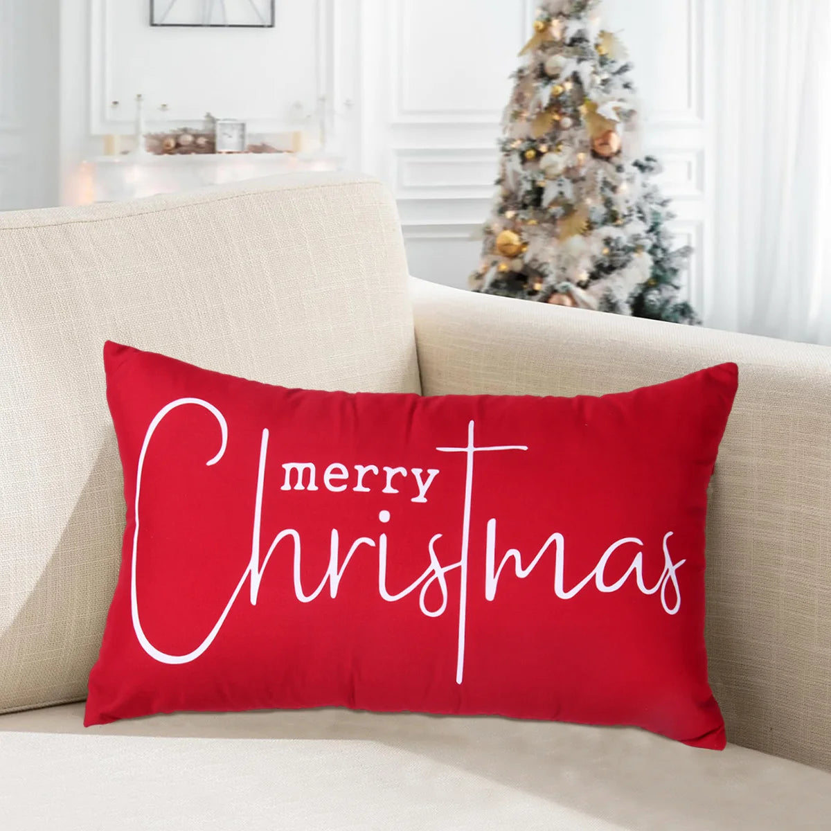 ✨ Christmas Lumbar Pillow Covers — Festive Santa & Holiday Designs for Home Décor