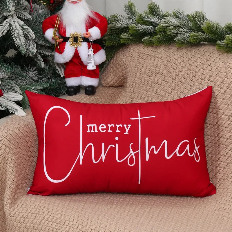 ✨ Christmas Lumbar Pillow Covers — Festive Santa & Holiday Designs for Home Décor