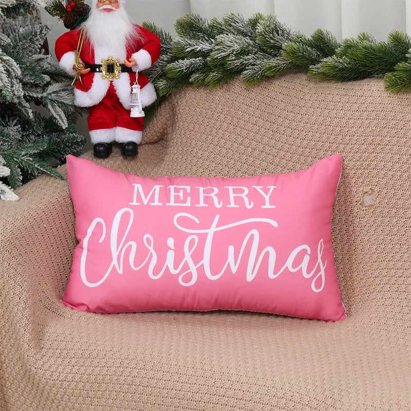 ✨ Christmas Lumbar Pillow Covers — Festive Santa & Holiday Designs for Home Décor