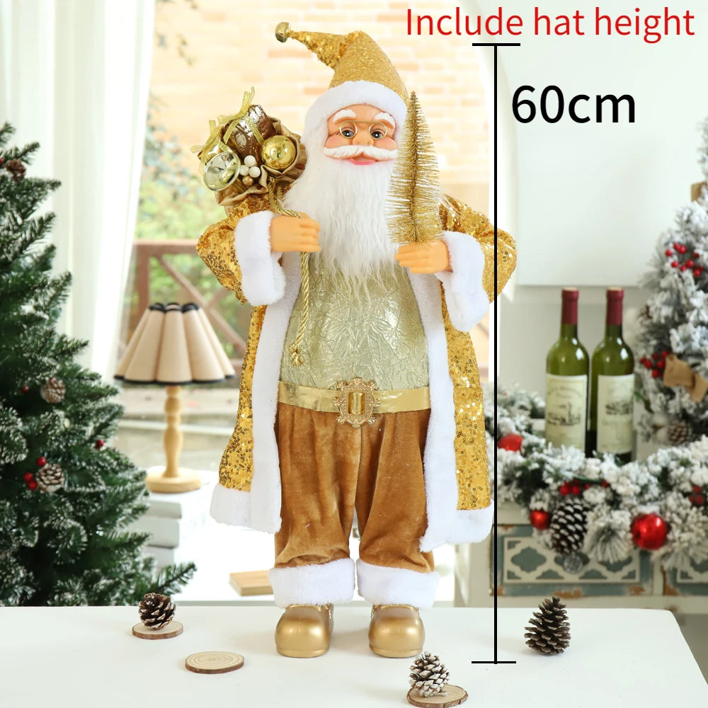 ✨ 60cm Santa Claus Plush Doll — Christmas Home Decoration & Tree Ornament