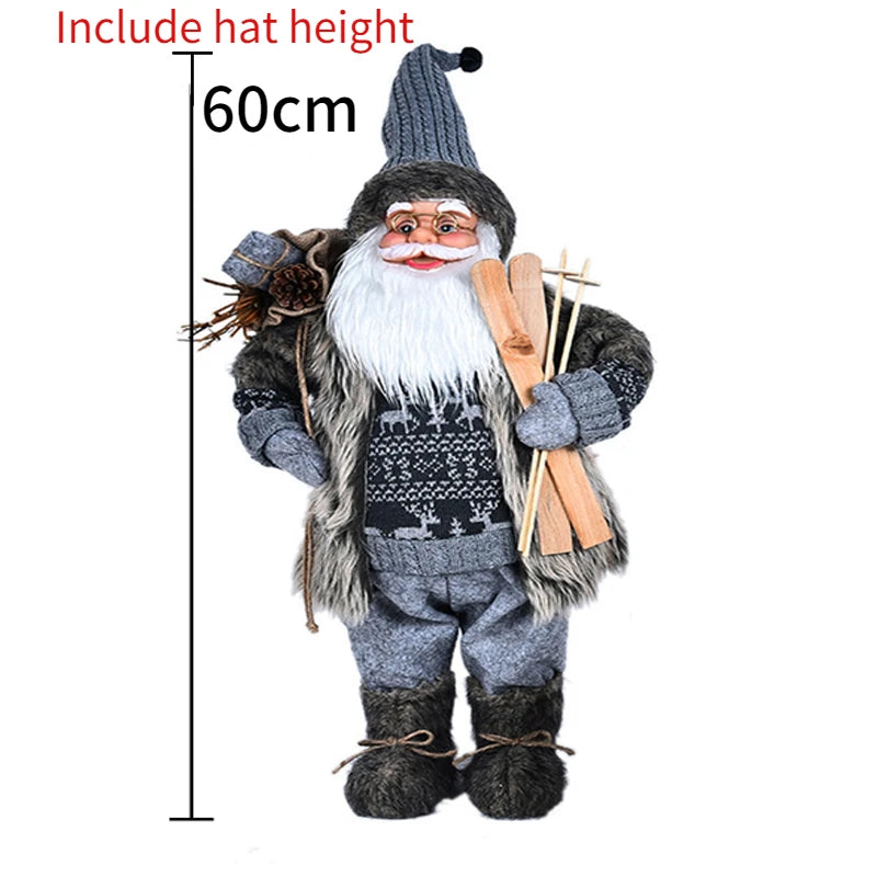 ✨ 60cm Santa Claus Plush Doll — Christmas Home Decoration & Tree Ornament
