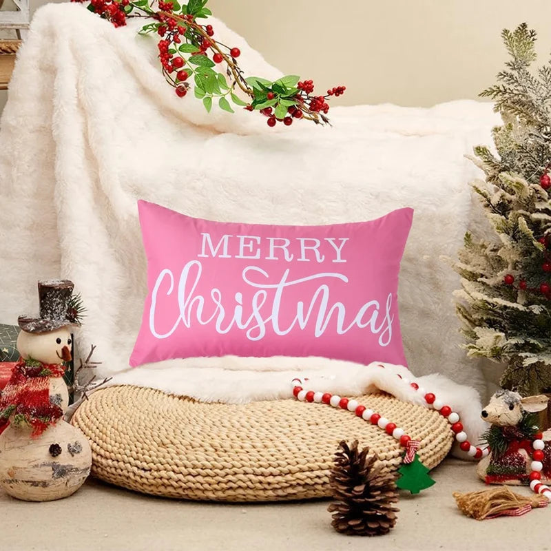✨ Christmas Lumbar Pillow Covers — Festive Santa & Holiday Designs for Home Décor