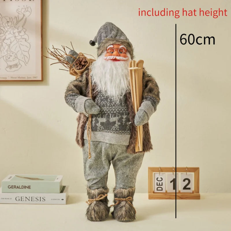 ✨ 60cm Santa Claus Plush Doll — Christmas Home Decoration & Tree Ornament