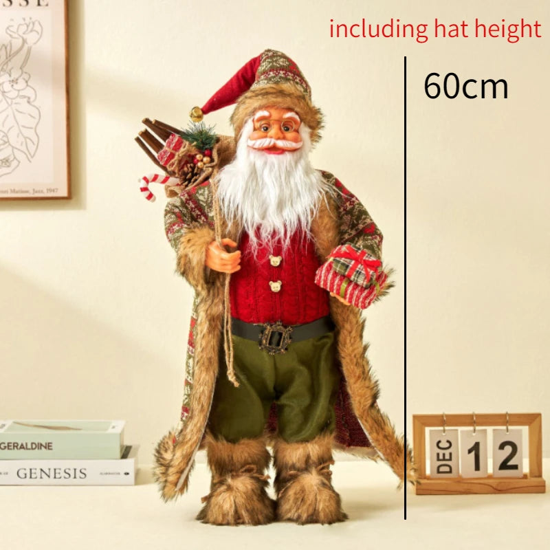 ✨ 60cm Santa Claus Plush Doll — Christmas Home Decoration & Tree Ornament