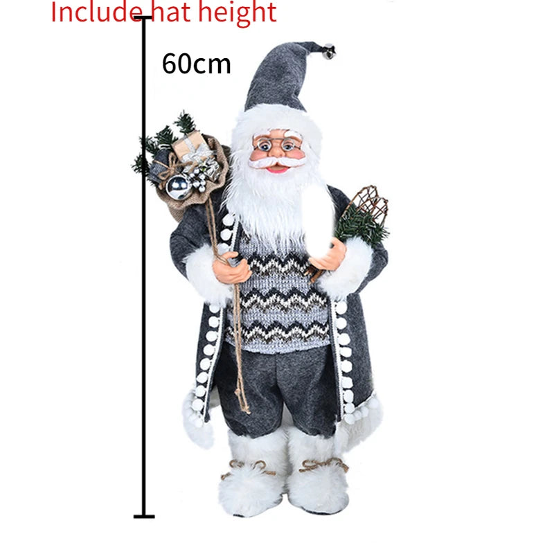✨ 60cm Santa Claus Plush Doll — Christmas Home Decoration & Tree Ornament