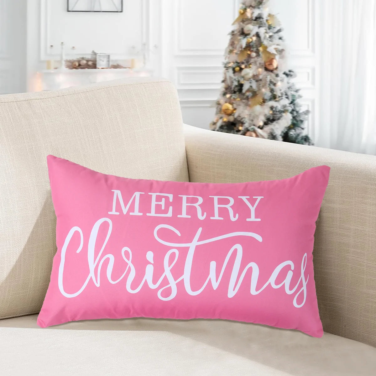 ✨ Christmas Lumbar Pillow Covers — Festive Santa & Holiday Designs for Home Décor