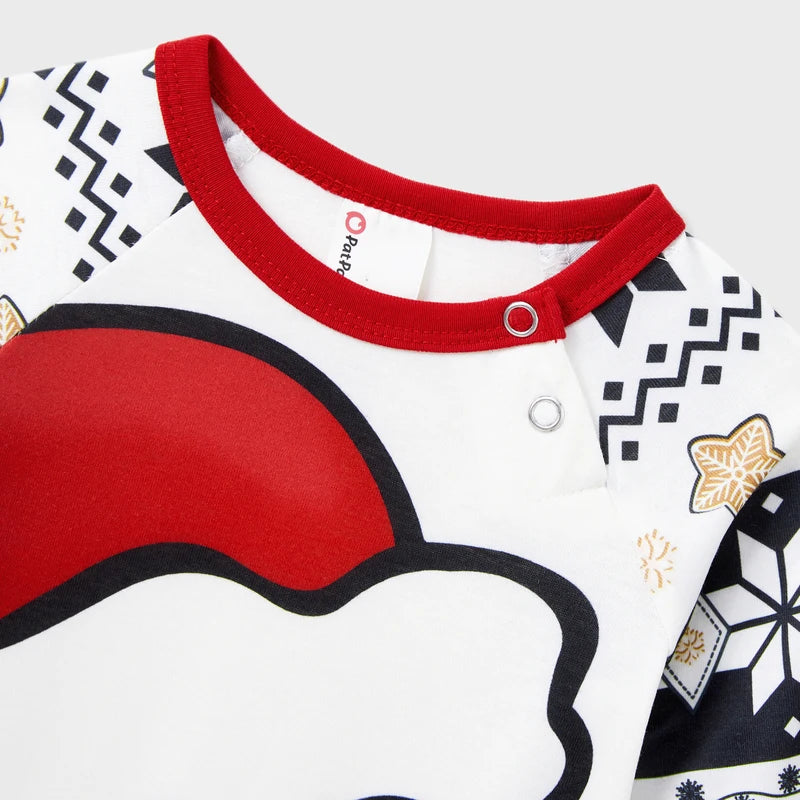 PatPat Christmas Family Matching Gingerbread Man Print Pajama Set With Drawstring Hood And Pockets