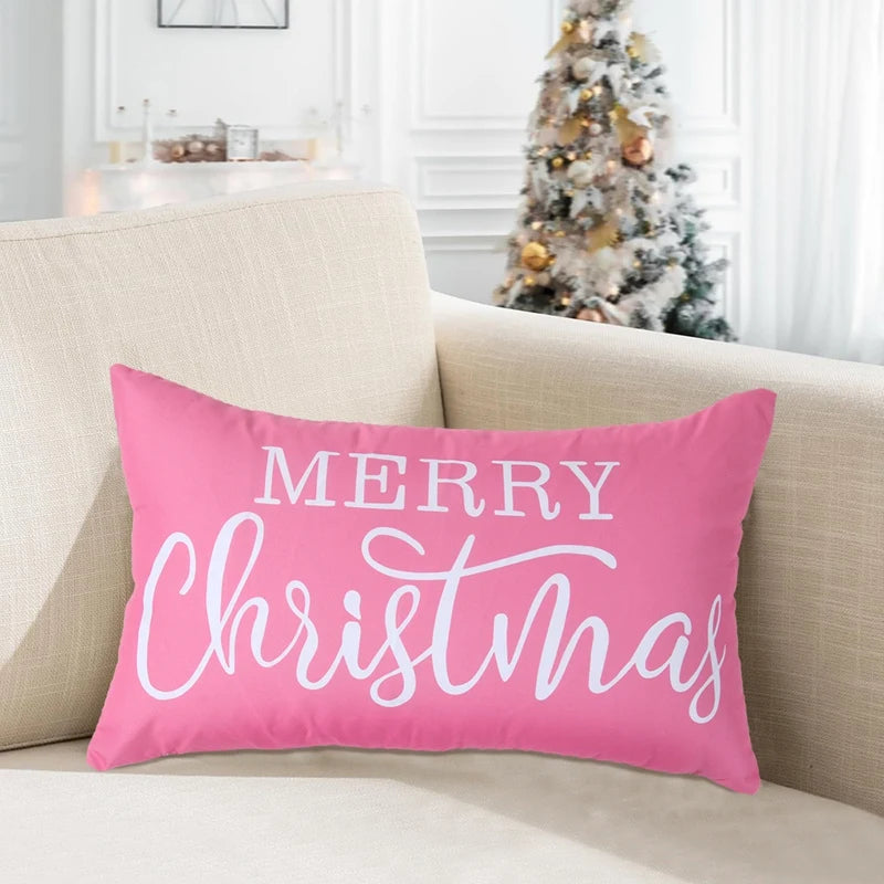 ✨ Christmas Lumbar Pillow Covers — Festive Santa & Holiday Designs for Home Décor