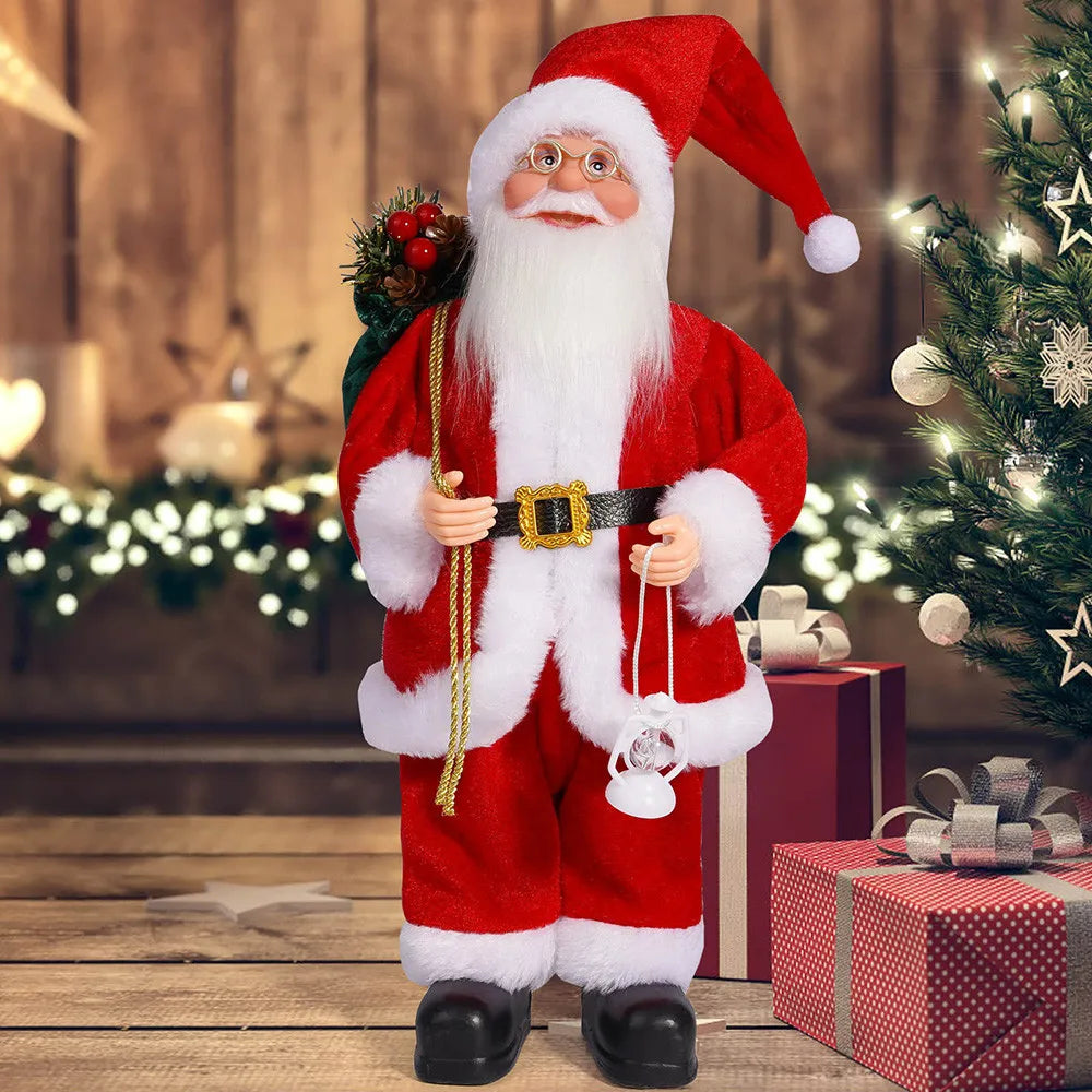 ✨ 12-Inch Standing Santa Claus Decoration — Christmas Home Ornament