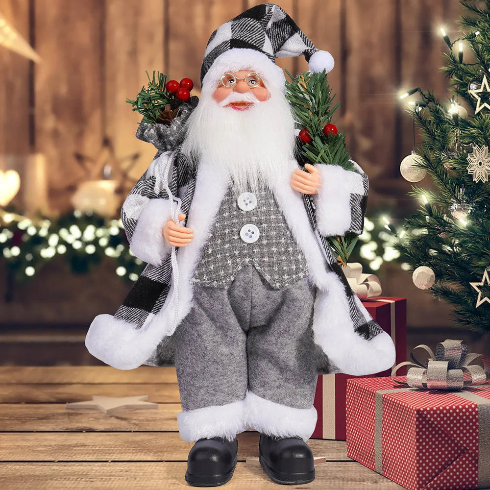 ✨ 12-Inch Standing Santa Claus Decoration — Christmas Home Ornament