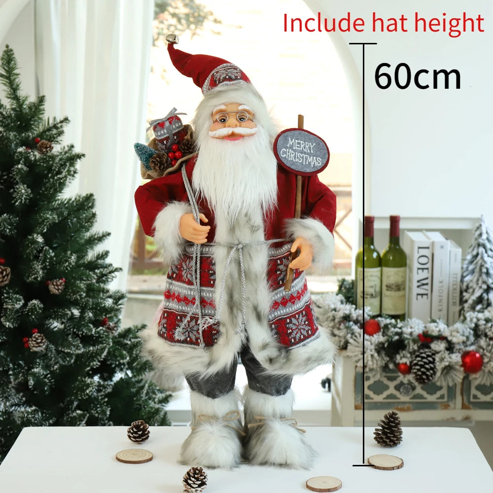 ✨ 60cm Santa Claus Plush Doll — Christmas Home Decoration & Tree Ornament