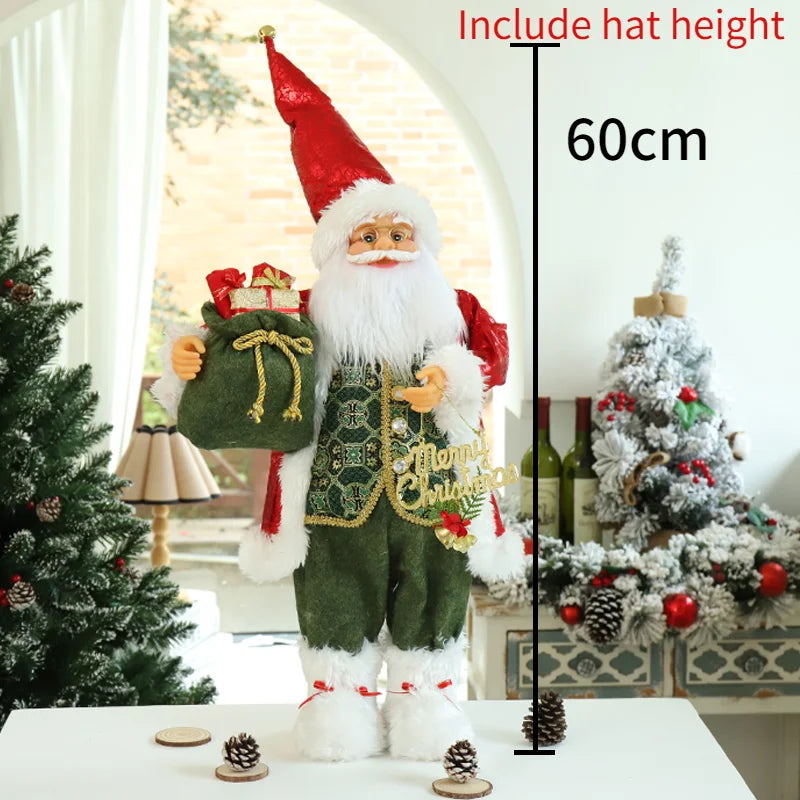 ✨ 60cm Santa Claus Plush Doll — Christmas Home Decoration & Tree Ornament