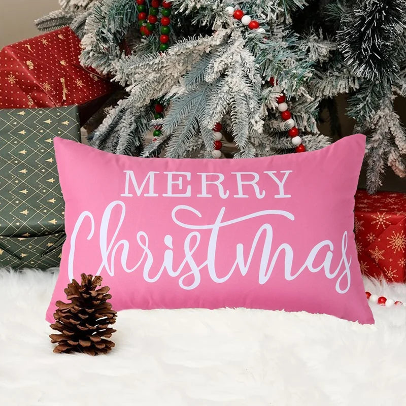 ✨ Christmas Lumbar Pillow Covers — Festive Santa & Holiday Designs for Home Décor