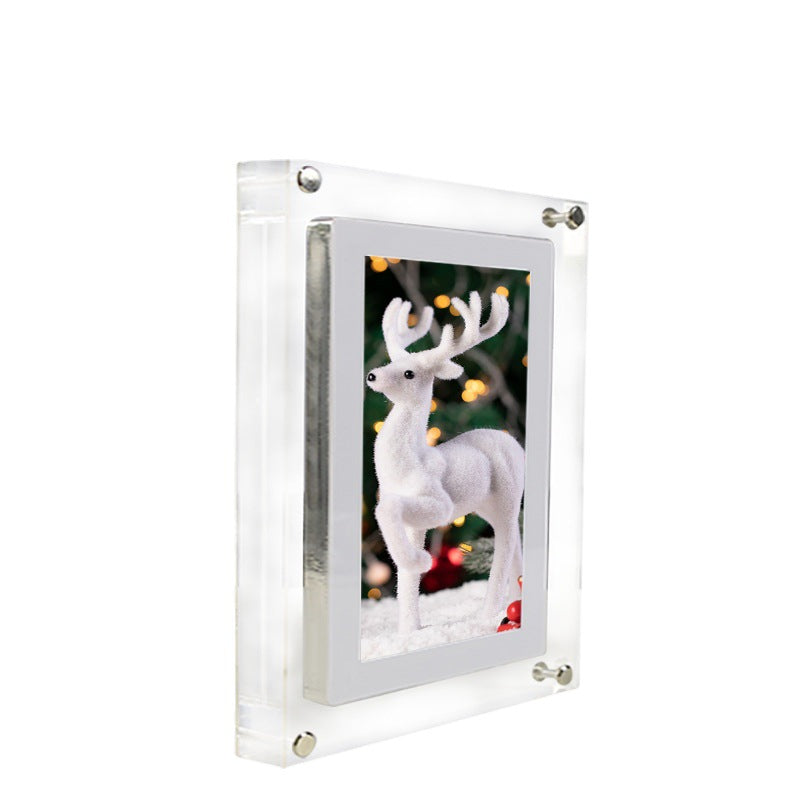 ✨ Transparent Acrylic Digital Photo Frame — Video & Slideshow Display
