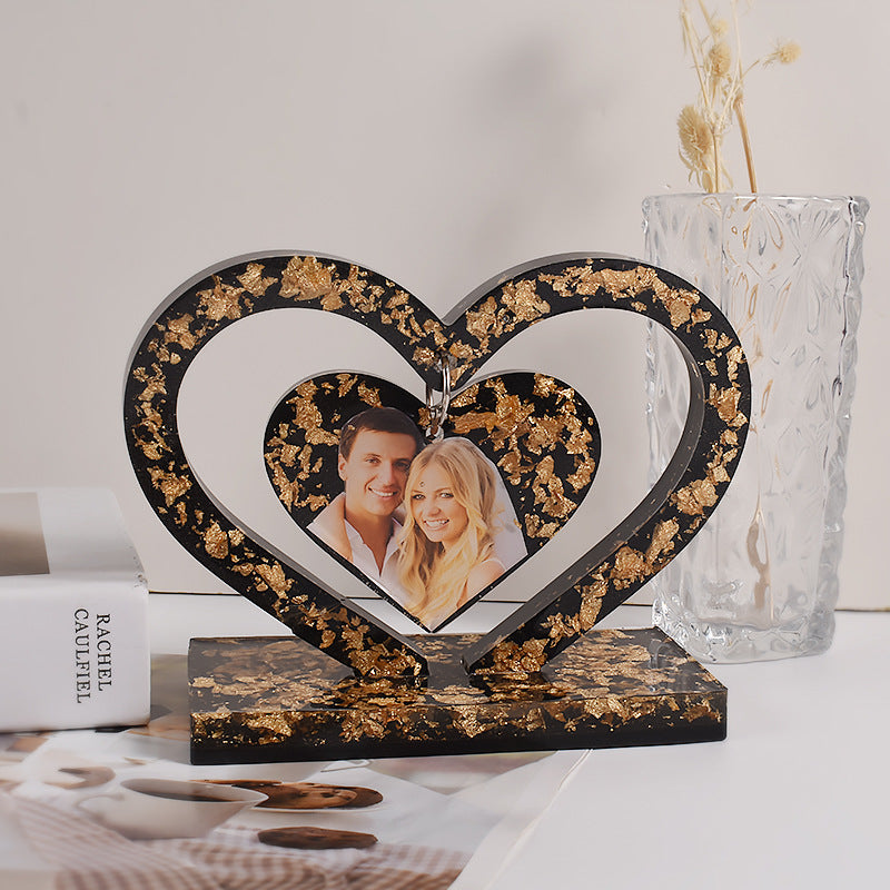 ✨ DIY Crystal Photo Frame Mold — Heart-Shaped Resin Frame for Custom Love Photos