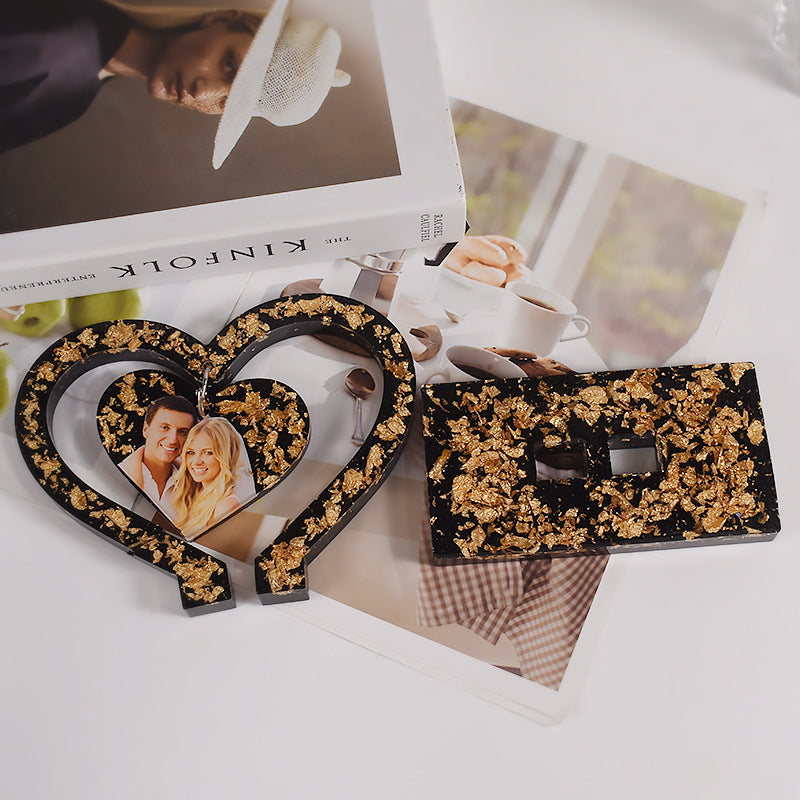 ✨ DIY Crystal Photo Frame Mold — Heart-Shaped Resin Frame for Custom Love Photos